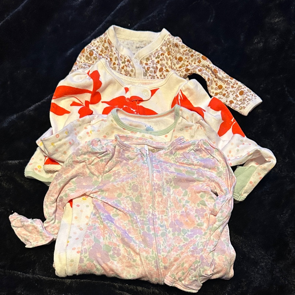 Carter's Kids Pajamas Set - Red, Pink, White, Brown